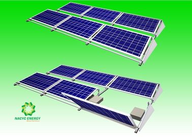 Module Rotatable Ballasted Flat Roof Solar Mounting Systems Aluminum AL 6005- T5 Material
