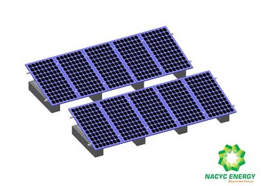 Triangular Shaped Flat Rooftop Solar Mounting Brackets Anodized Aluminum Solution